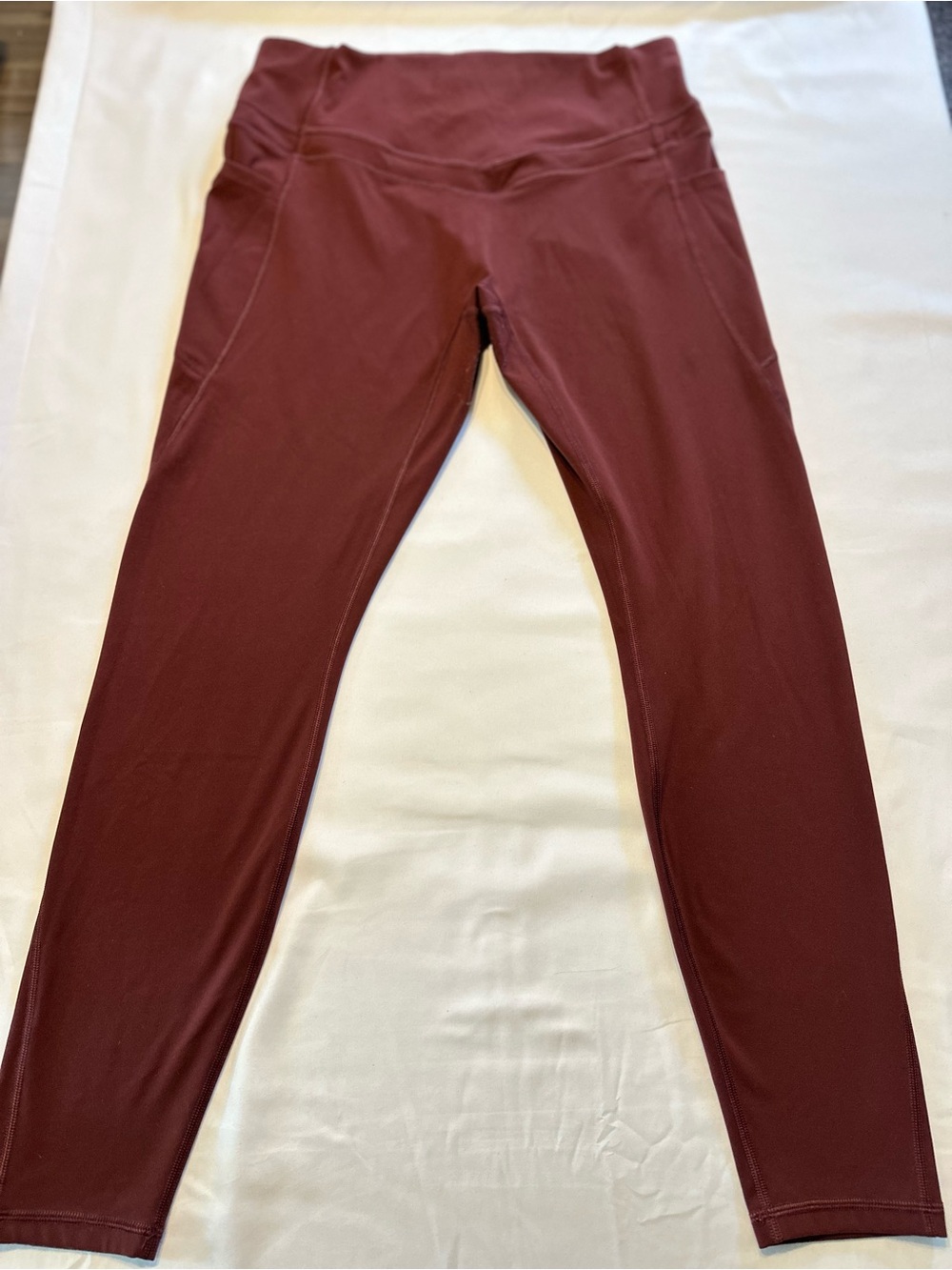 High-Waist Wine Red Women's Jeggings color burgundy